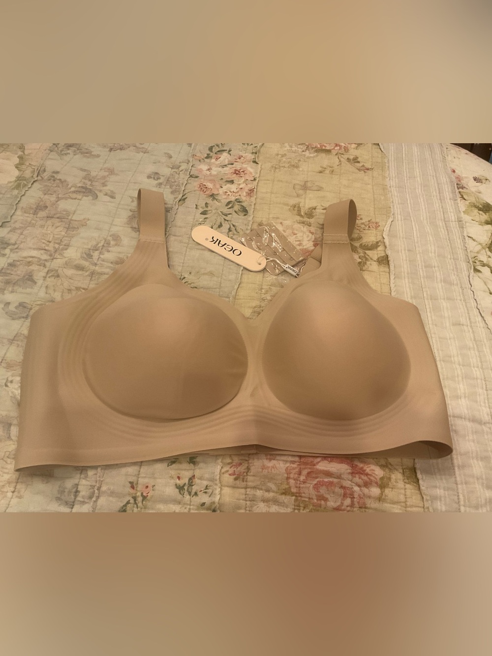 NWT OEAK SZ 3X Wireless Molded Cup Bra - Smooth Support in Nude